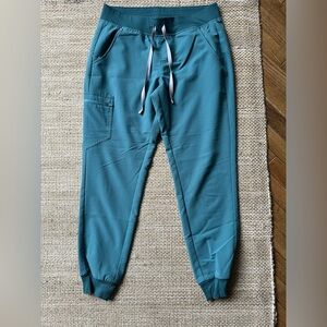 FIGS Teal Womens Zamora Scrub Joggers.